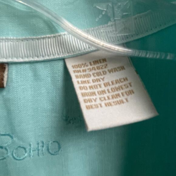 Bohio 100% Linen Guayabera Shirt Men's Size XXL Short Sleeve Button Up Hawaiian - Picture 4 of 5